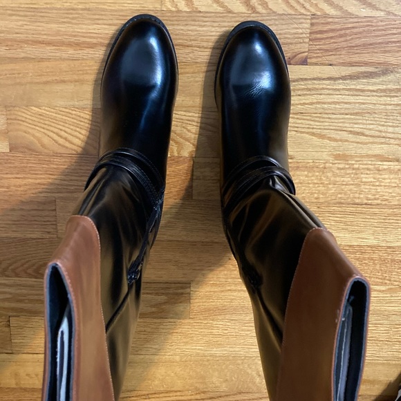 2-Tone Tall Riding-Style Boots - Picture 5 of 16